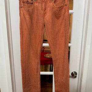 True Religion Orange Straight Leg Jeans